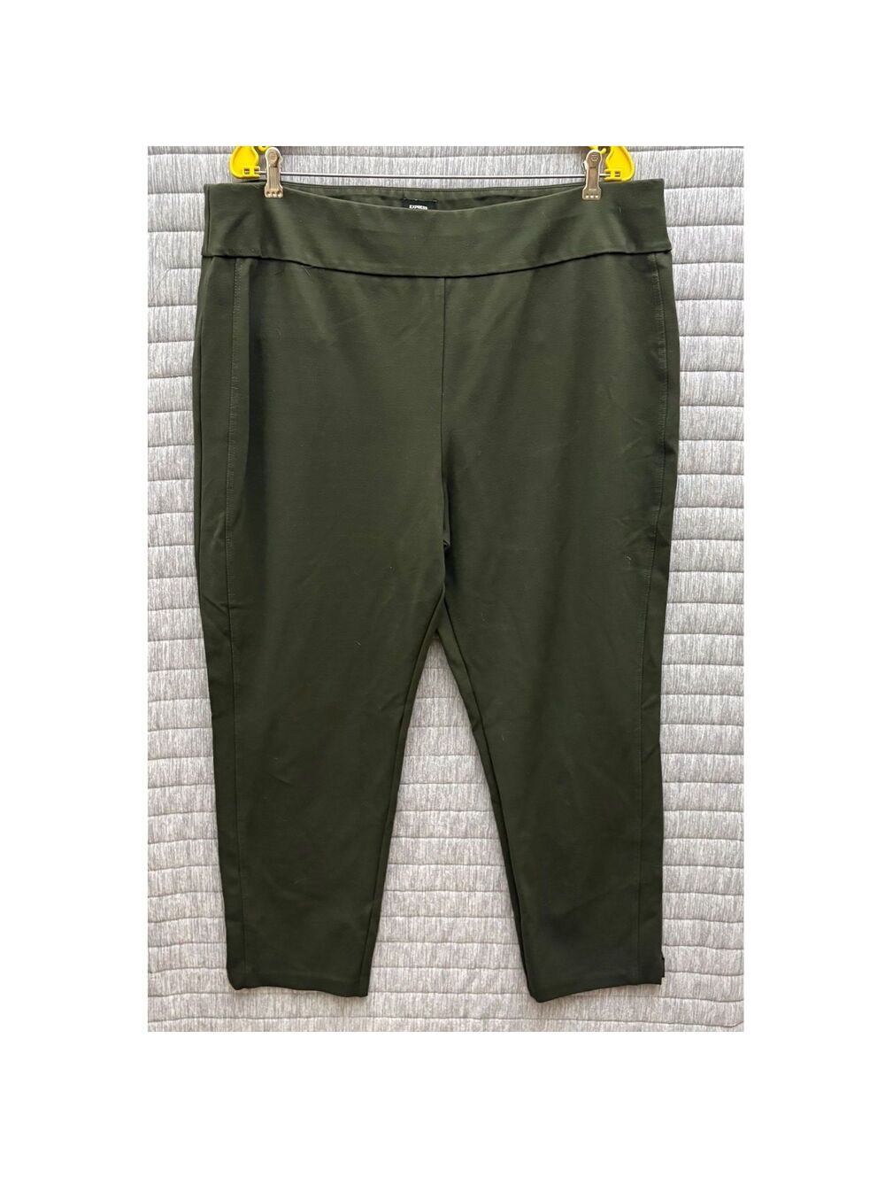 Express Olive Green Stretch Ankle Pointe Pants Women's XXL Office